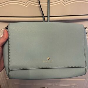 Kate Spade Blue Crossbody Bag with Flap Closure